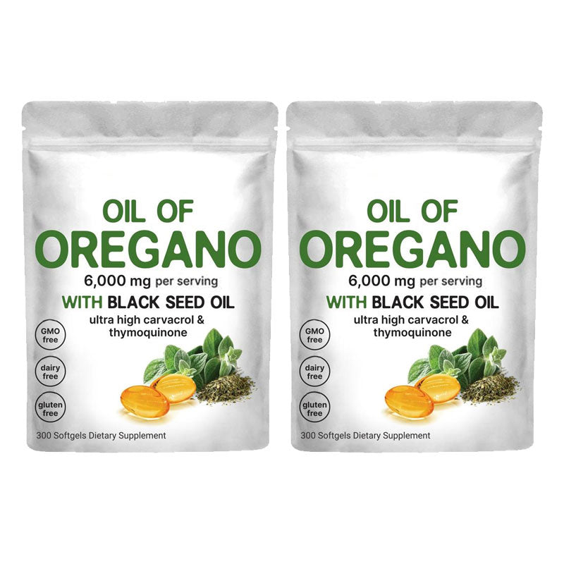 Mikro-Inhaltsstoffe: Oreganoöl mit Schwarzkümmelöl, 300 Weichkapseln