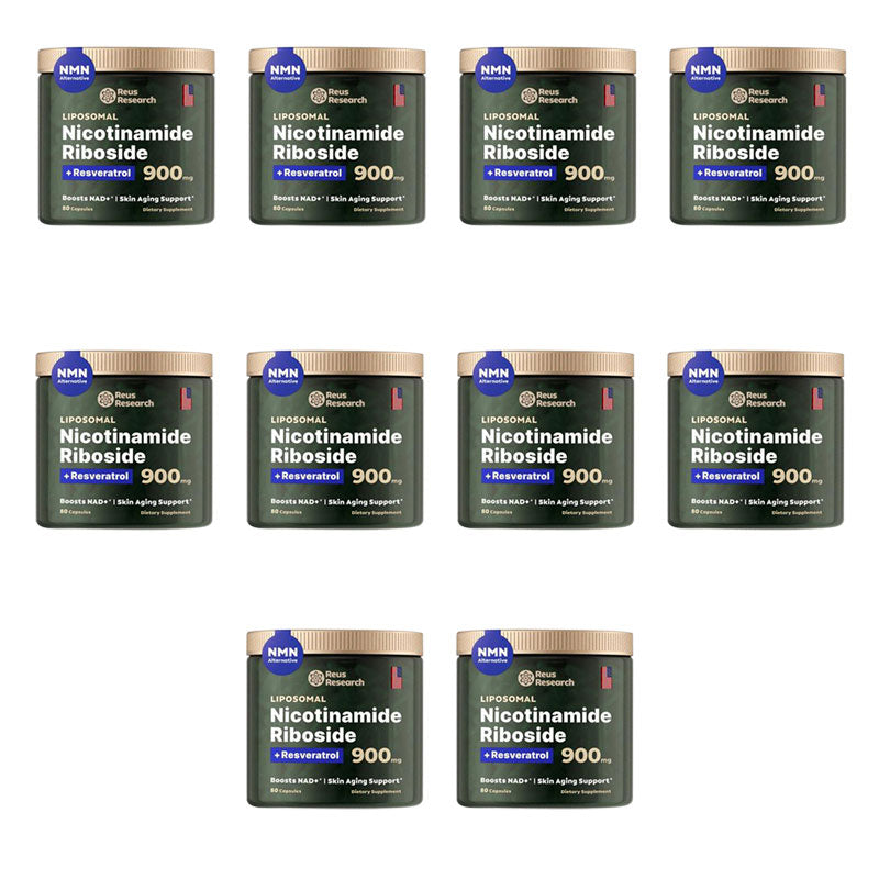 '-Reus Research NR900 – NAD+ Nahrungsergänzungsmittel zur Unterstützung der Hautalterung, für mehr Energie und Konzentration – 80 Stück – Vitamin- und Wellness-Ergänzungsmittel