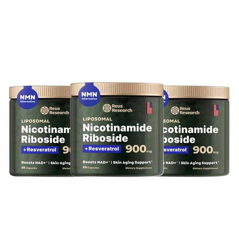 '-Reus Research NR900 – NAD+ Nahrungsergänzungsmittel zur Unterstützung der Hautalterung, für mehr Energie und Konzentration – 80 Stück – Vitamin- und Wellness-Ergänzungsmittel