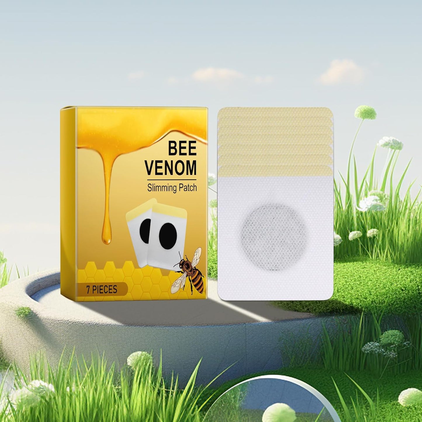 Bienengift-Lymphdrainage-Pflaster, Bienengift-Pflaster, Bienengift-Lymphdrainage-Pflaster, Detox-Pflaster, geeignet für alle Altersgruppen (3er-Pack)