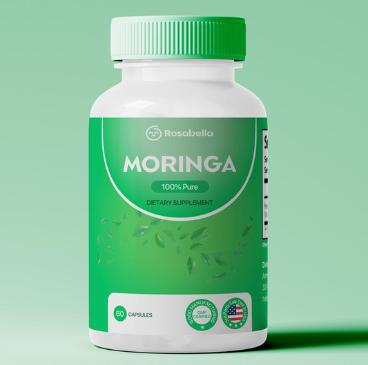 Rosabella Moringa Kapseln (800 mg) zur Unterstützung des Immunsystems, Darmgesundheit & Vitamine