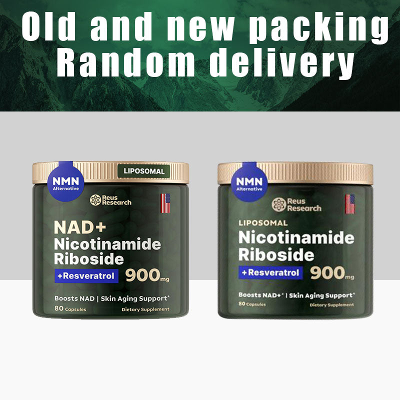 '-Reus Research NR900 – NAD+ Nahrungsergänzungsmittel zur Unterstützung der Hautalterung, für mehr Energie und Konzentration – 80 Stück – Vitamin- und Wellness-Ergänzungsmittel