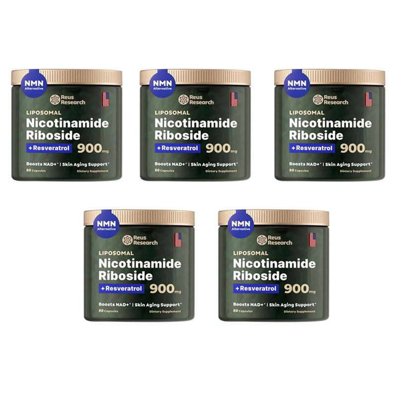 '-Reus Research NR900 – NAD+ Nahrungsergänzungsmittel zur Unterstützung der Hautalterung, für mehr Energie und Konzentration – 80 Stück – Vitamin- und Wellness-Ergänzungsmittel