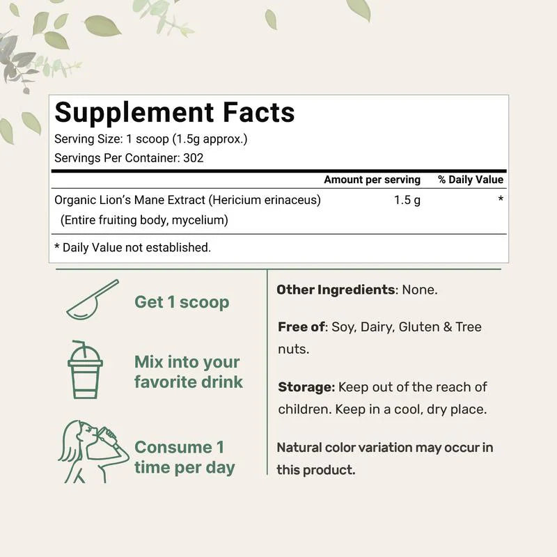 Bio-Igelstachelbart-Pulver