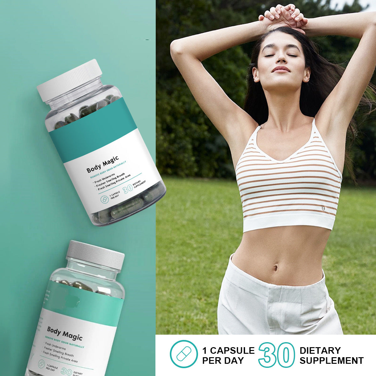 Body Magic Chlorophyll-Pille – Gegen Körpergeruch, Entgiftung und Haut