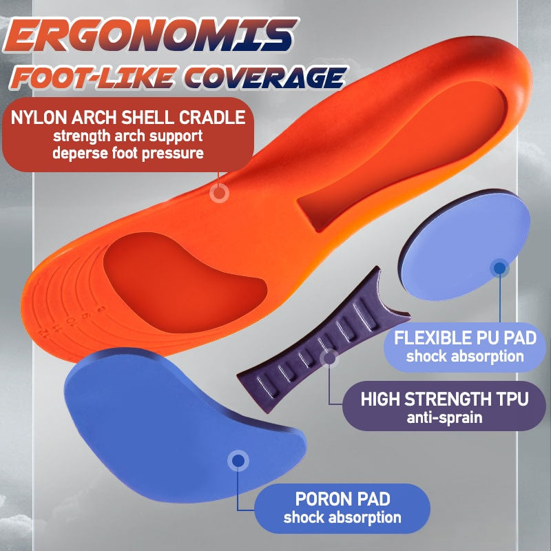 Stoßdämpfende orthopädische Sportschuheinlagen